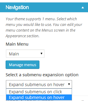 customizr-v3.1.5-new-menu-option